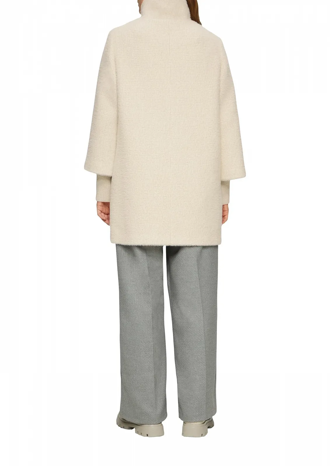 Пальто s.Oliver BLACK LABEL Пухнасте з трикотажними манжетами на рукавах, фото №5