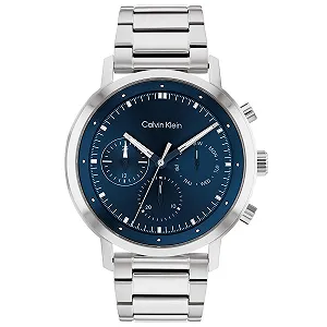 Мужские часы Calvin Klein Multi Dial Quartz с черным ремешком из нержавеющей стали synthetic.ua - Фото 1