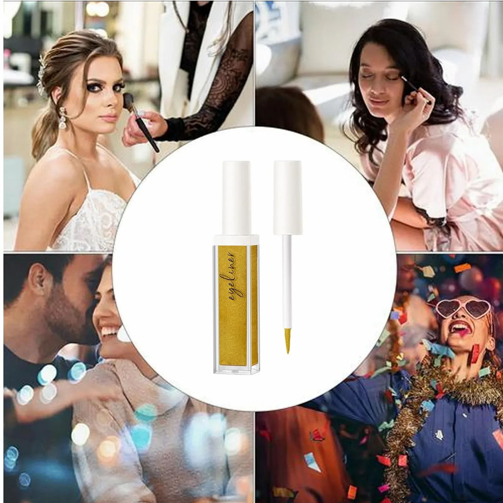 Кольорова Підводка для очей Fowybe, мерехтлива, фото №4