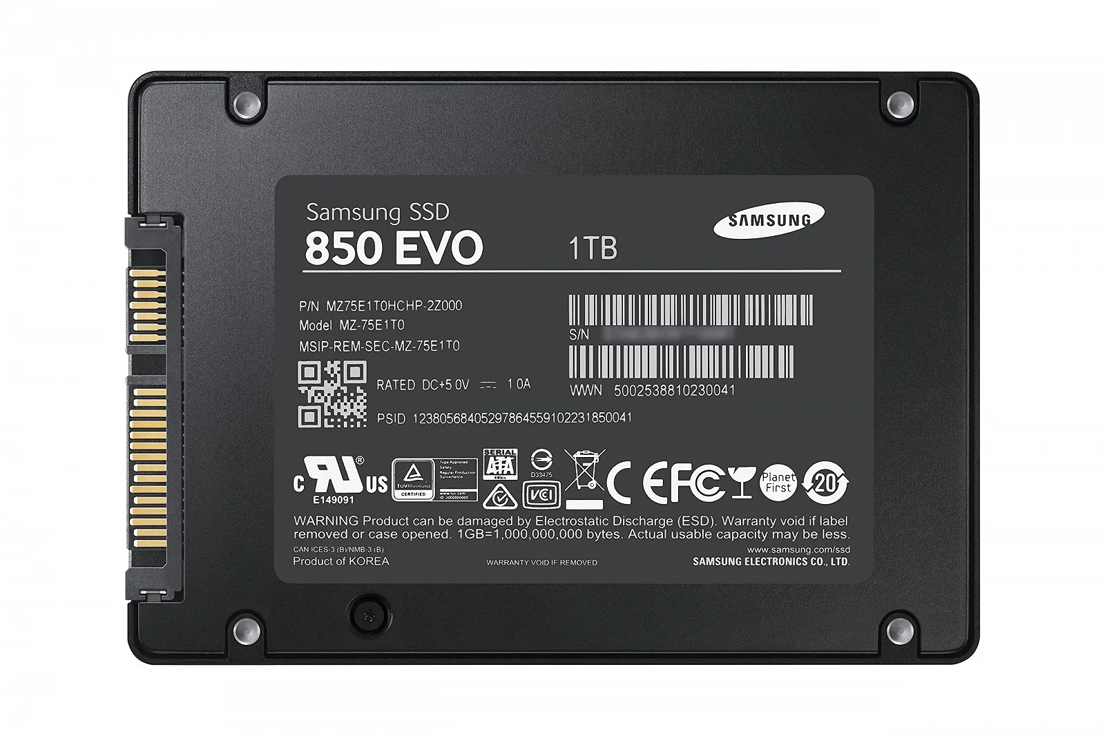 SSD-накопитель Samsung 850 Evo MZ-75E120B/EU 120GB SATA III 2.5" Черный, фото №3