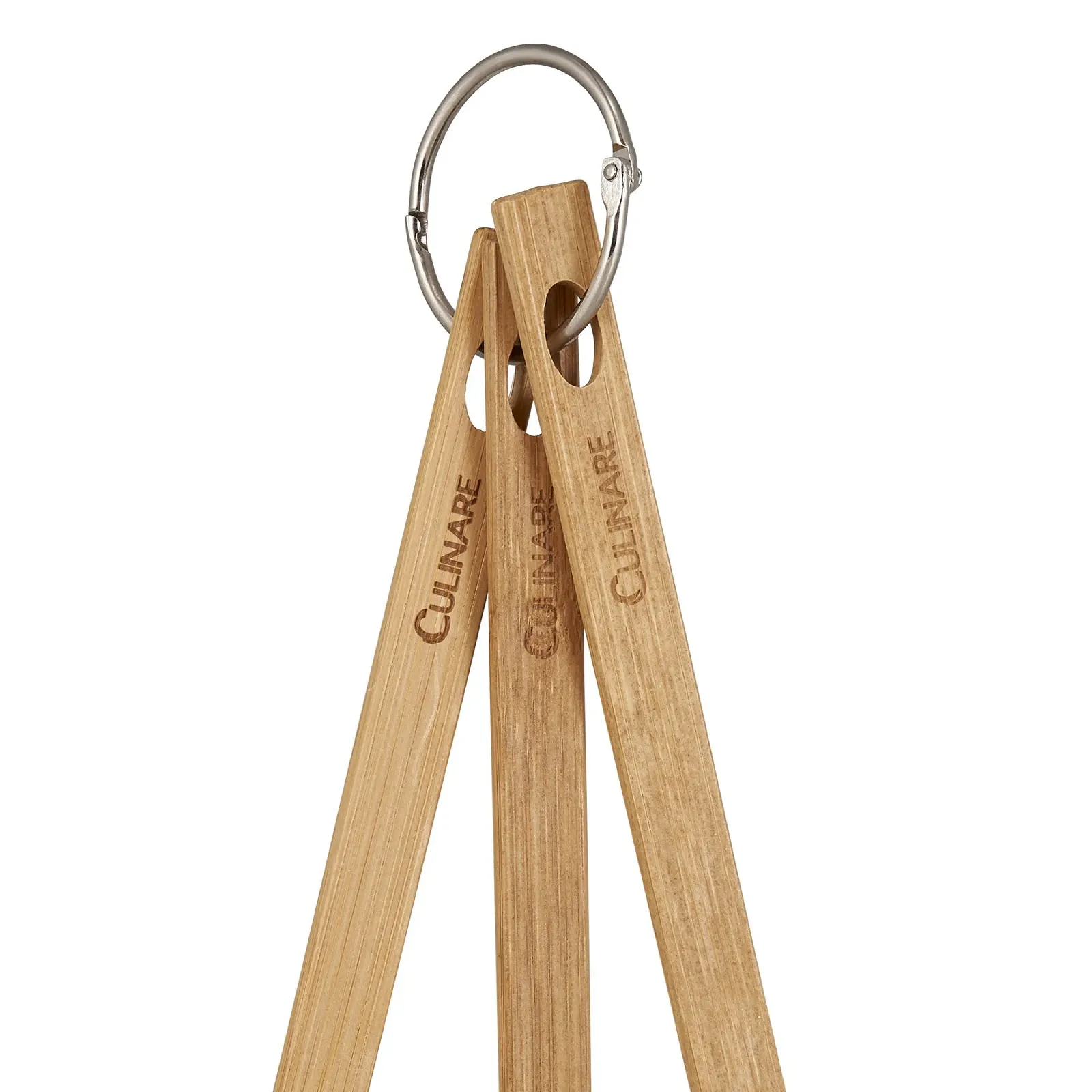 Набор силиконовых лопаток Culinare Naturals C70018 3 шт. 30 см с бамбуковыми ручками, фото №4