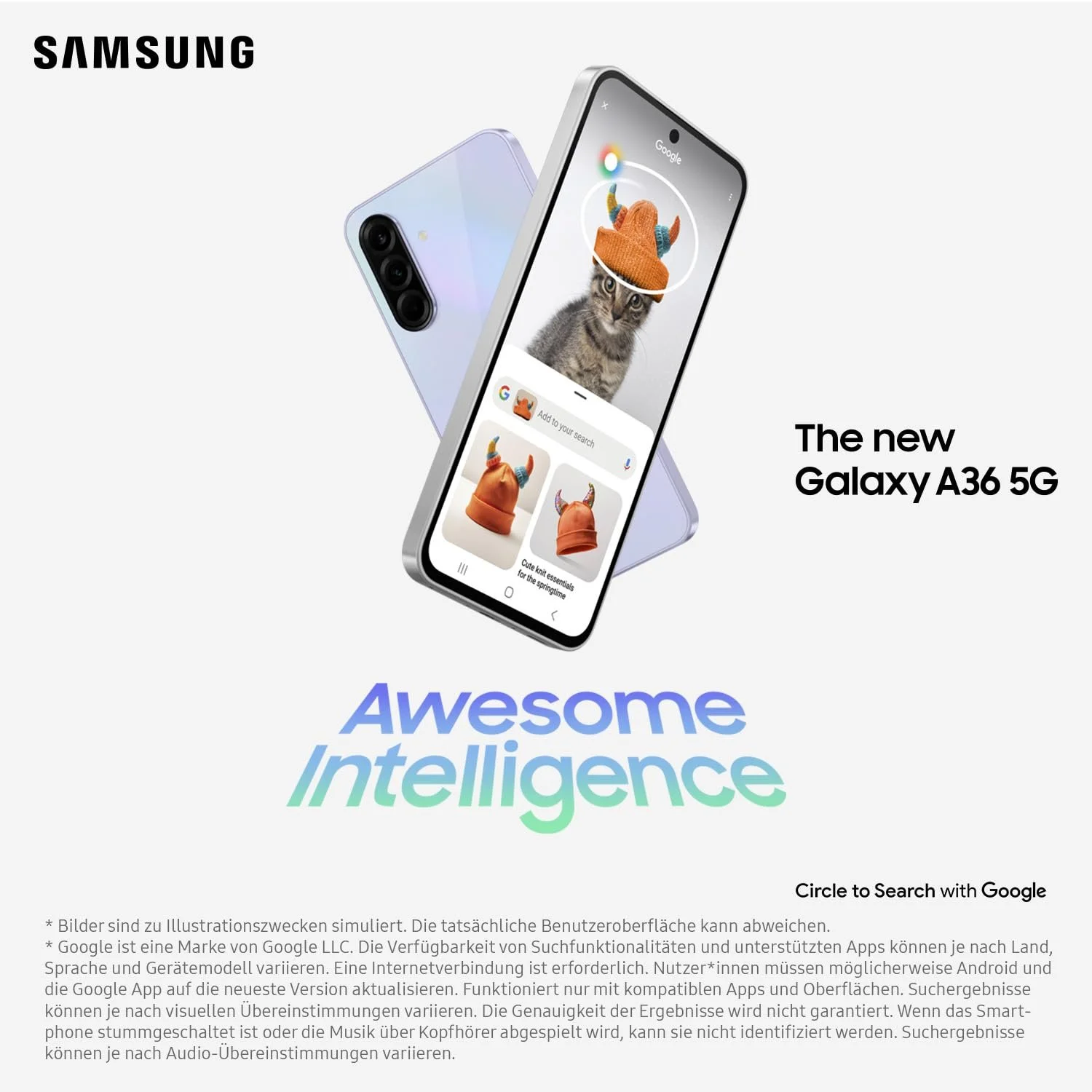 Смартфон Samsung Galaxy A36 5G AI без контракта, Simlock Free AI мобильный телефон с Android, 6 ГБ RAM, 128 ГБ памяти, 50 МП камера, Awesome Black, фото №3