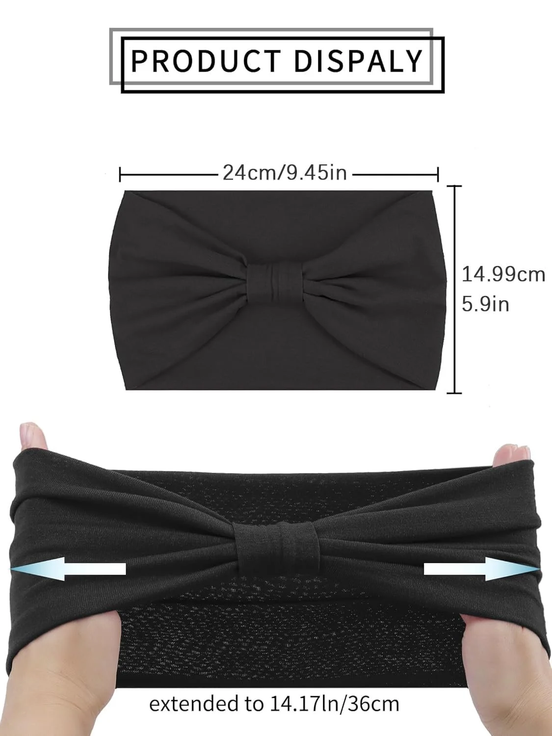 Пов'язка на голову Boho Широка Жіноча Еластична, фото №7