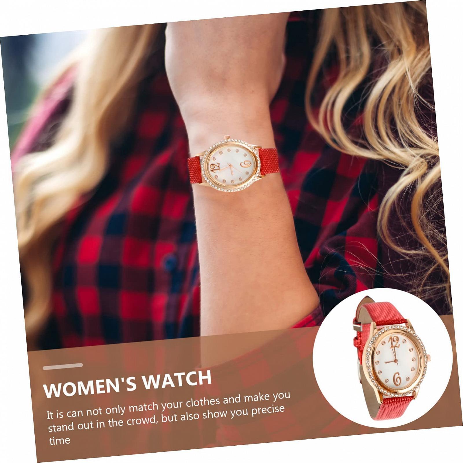 Часы Кварцевые LIFKOME Женские Деловые Красный Ремешок: Кожа, фото №6 Часы Кварцевые LIFKOME Женские Деловые Красный Ремешок: Кожа, фото №6