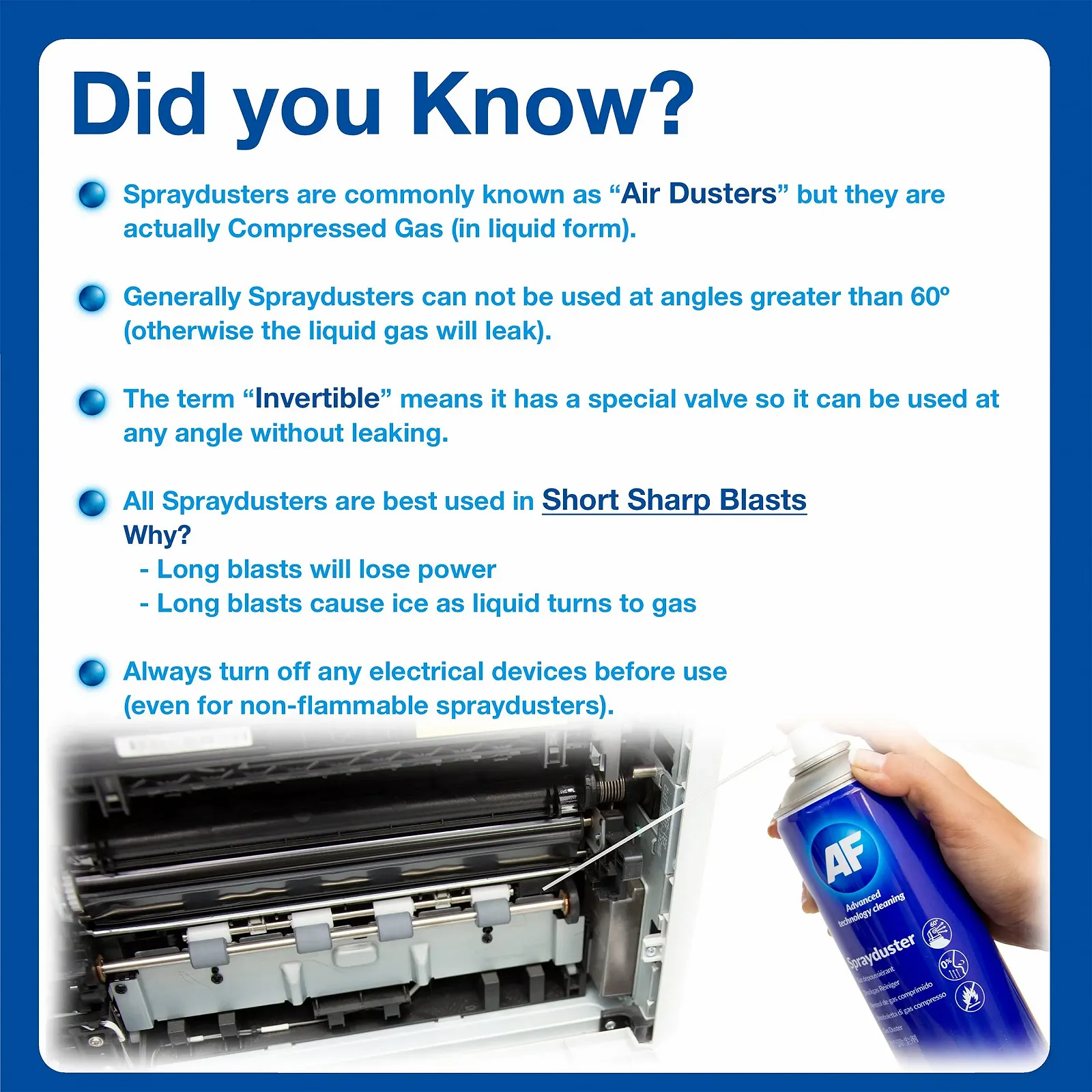 Спрей для очищення ПК AF SDU200D Реверсивний Без ХФУ Негорючий 200 мл, фото №3