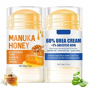Крем для ног Urea 60% увлажняющий против трещин с медом (2 шт) - Фото 1