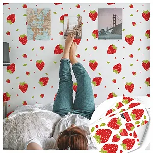 Наклейка на стіну WandSticker4U Strawberries набір з 3 шт. DIY - Фото 1