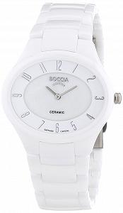 Часы Boccia TIT CE Sapphire Glass White/White, модель 3216-01 - Фото 1