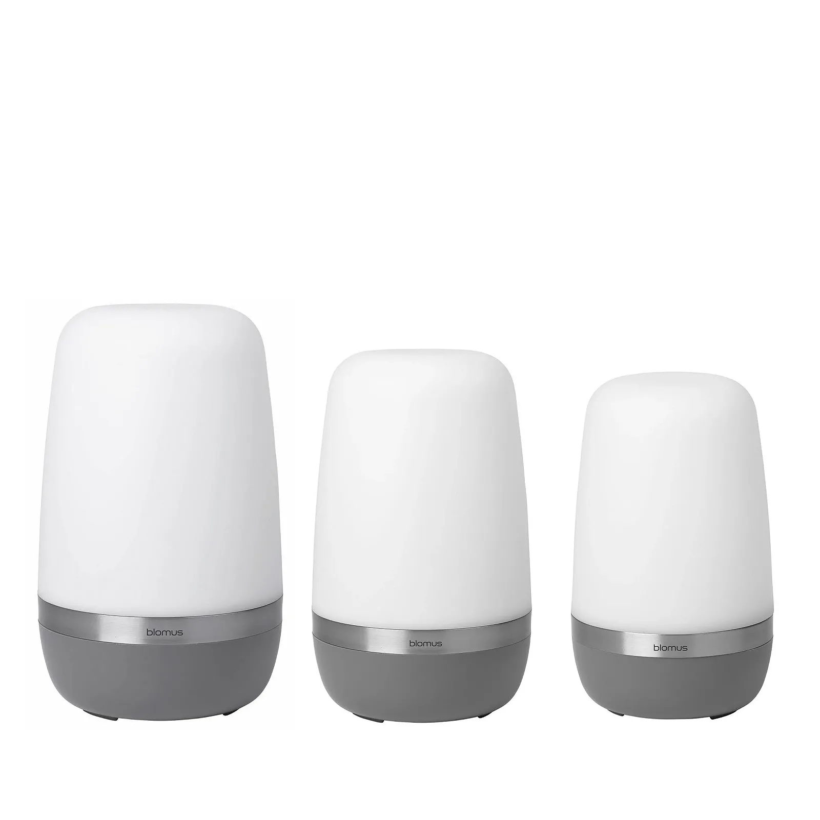 Настільні лампи вуличні Blomus Spirit LED акумулятор USB 2 рівні яскравості IP44 набір з 3 шт, фото №1