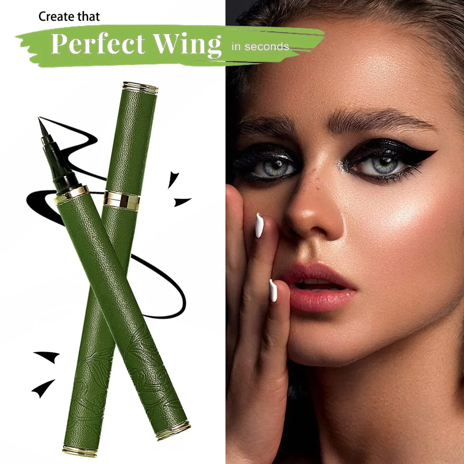 Підводка для очей, водостійка, ультратонка, точна, для макіяжу, чорна, 1 мл, фото №2