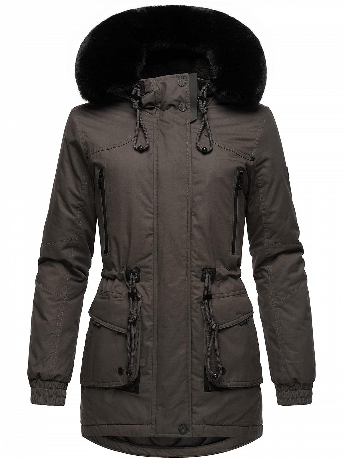 Жіноча зимова куртка Navahoo Olessaa Бавовняна парка зі знімним штучним хутром, фото №4