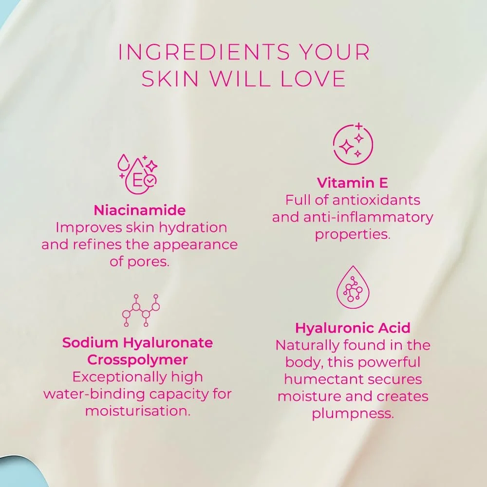 Маска для обличчя Ella and Jo Miracle Hydrating, гіалуронова кислота + вітамін Е + ніацинамід + сквален, для живлення, фото №3