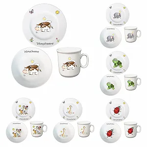 Детский Набор Посуды Персонализированный 3 предмета Фарфоровая - Фото 1