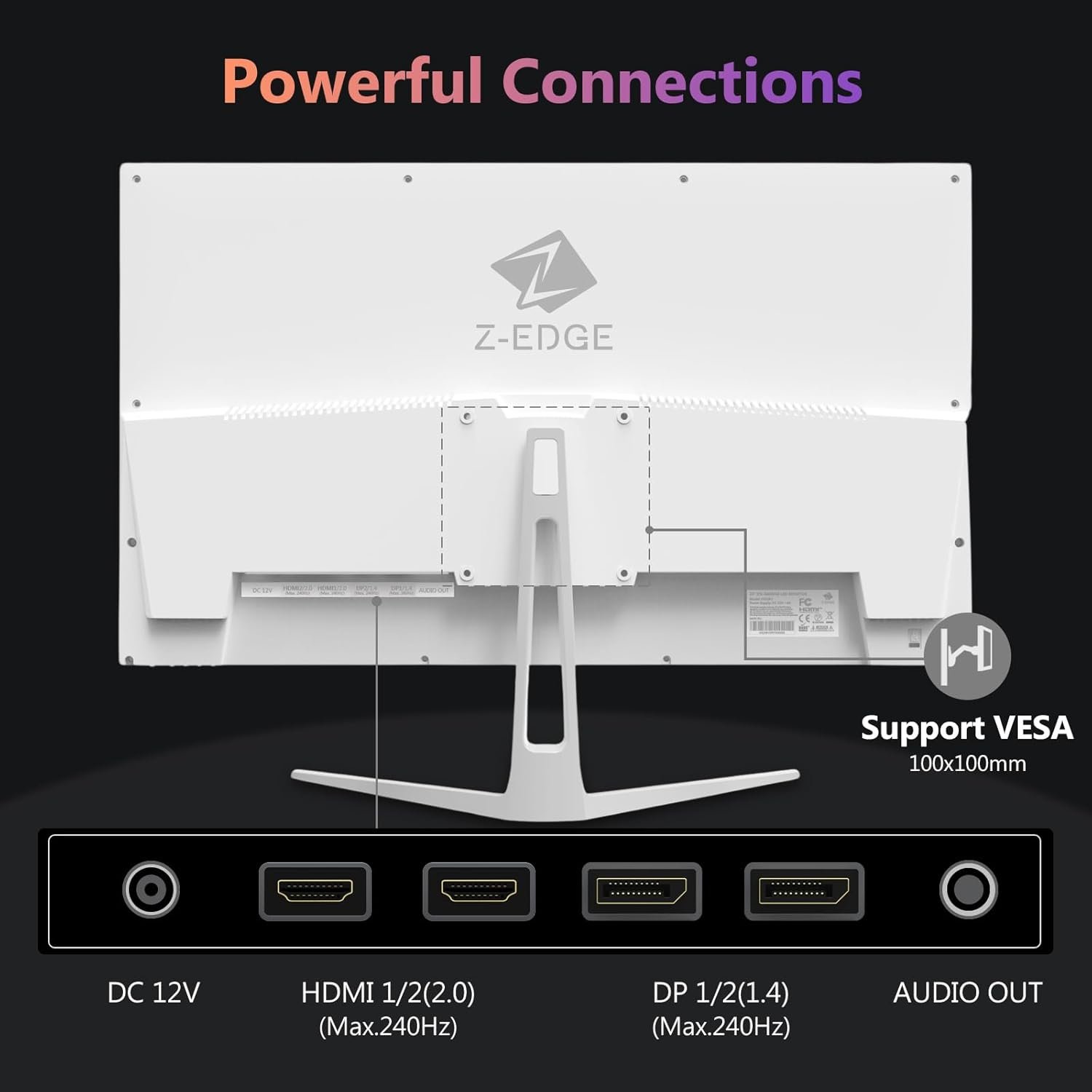 Монітор 27" Z-Edge UG27PJ Full HD IPS 240 Гц, фото №5