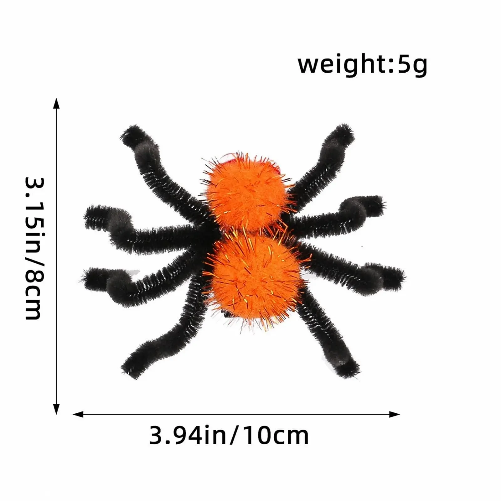 Хелловінська заколка для волосся, готична, плюшевий павук, фото №5 Хелловінська заколка для волосся, готична, плюшевий павук, фото №5
