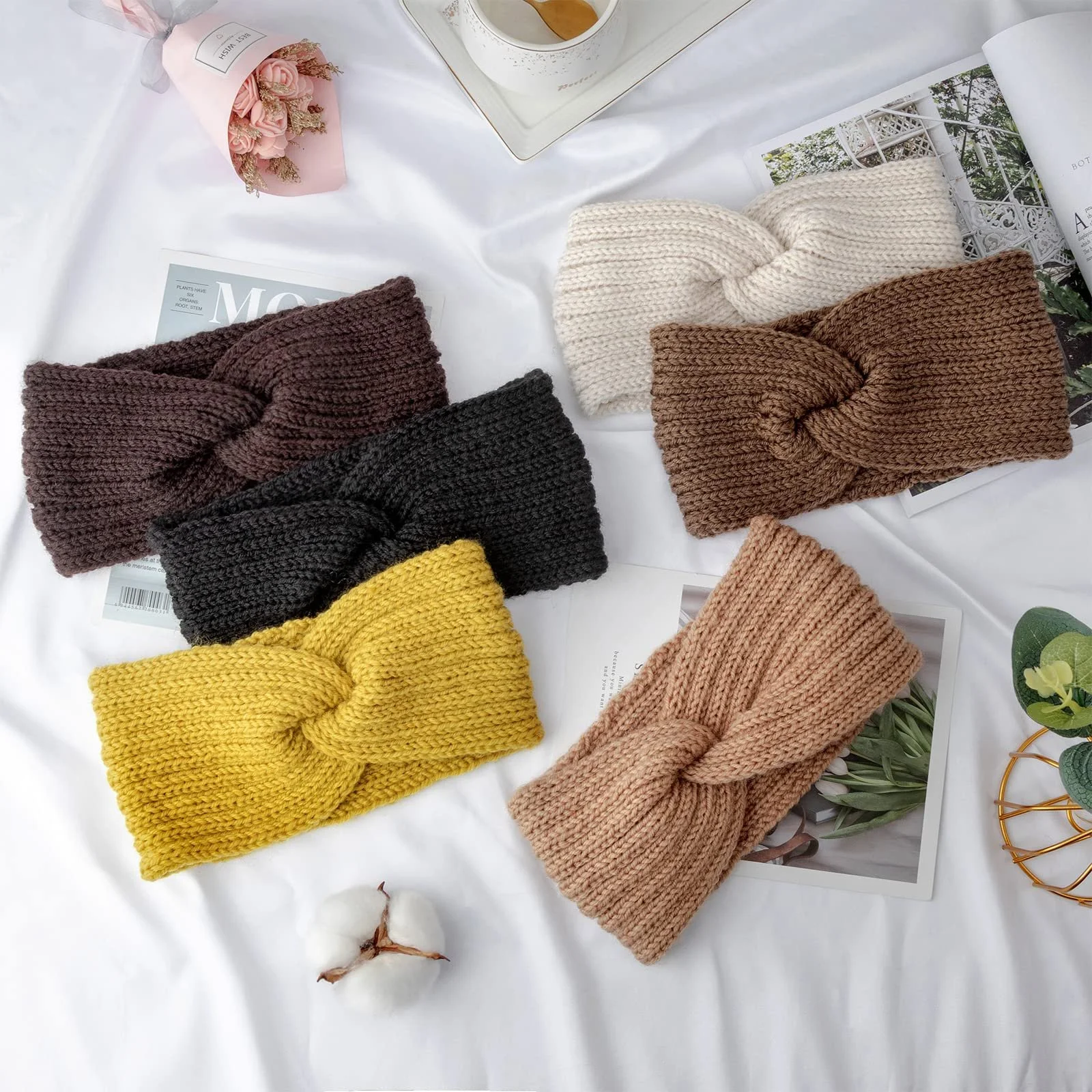 Пов'язка на голову Вязана DRESHOW Комплект 6 штук, фото №6