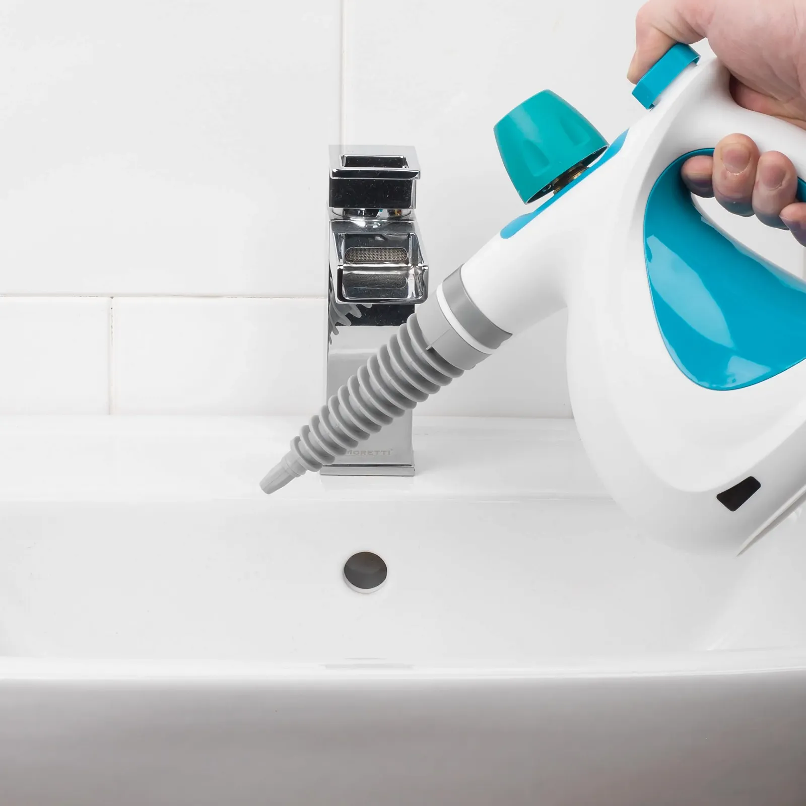 Ручний пароочисник Beldray 10-в-1 для ванної кімнати, плитки, дзеркала, вікна з європейською вилкою, 1000 Вт, ефективно вбиває побутові бактерії бірюзовий, фото №8