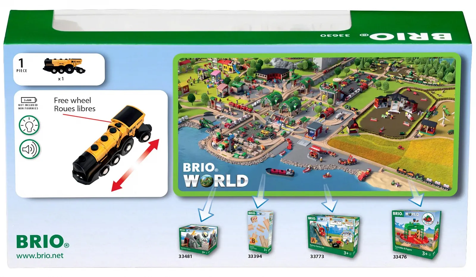 Потяг з підсвіткою BRIO World 33630 Golden Battery, фото №5