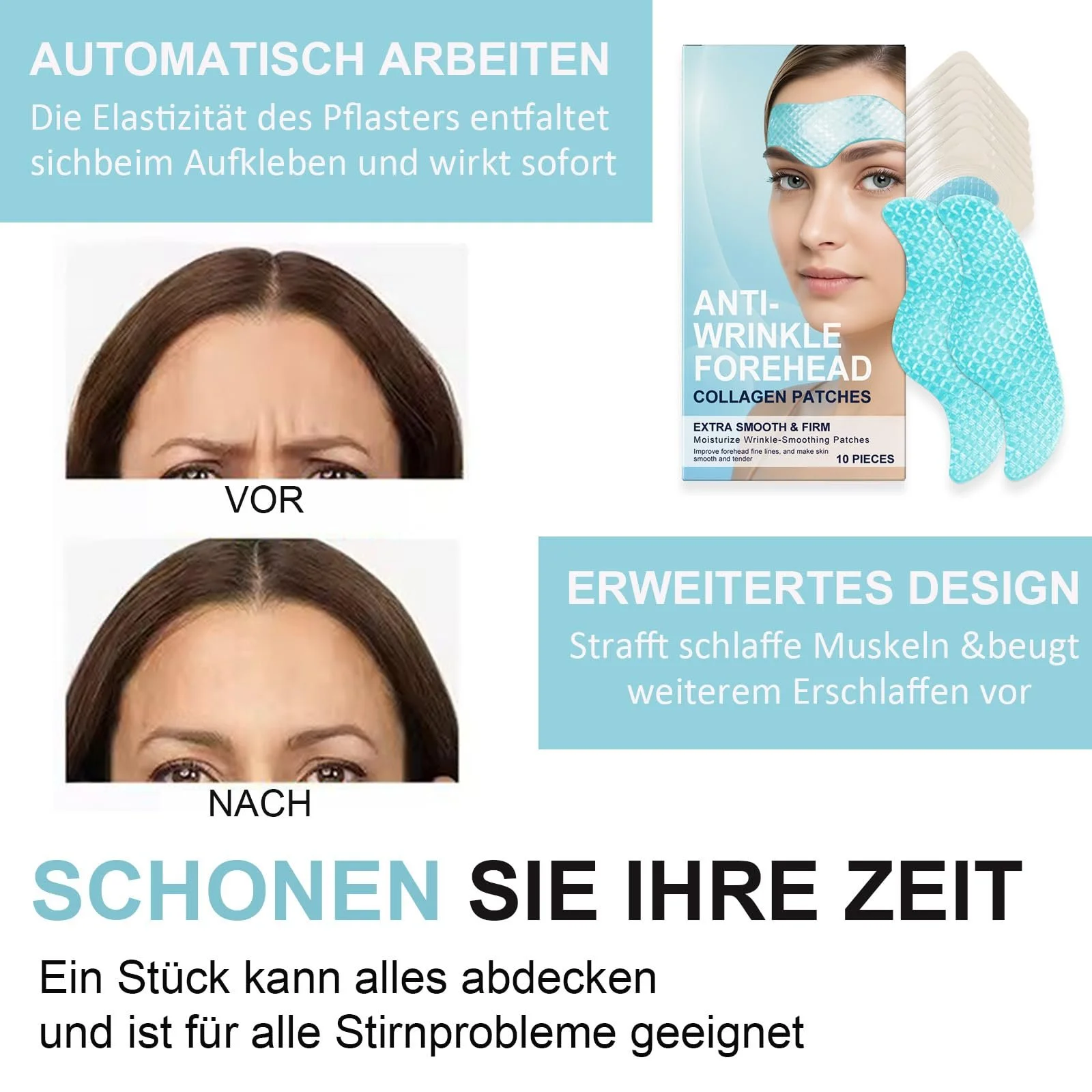 Пластыри от морщин с коллагеном для разглаживания и увлажнения кожи лица (10 шт.), фото №3 Пластыри от морщин с коллагеном для разглаживания и увлажнения кожи лица (10 шт.), фото №3