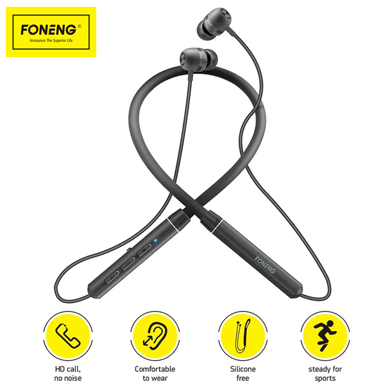 Беспроводные наушники на шею FONENG Silicom Rober Neckband BL31, фото №8 Беспроводные наушники на шею FONENG Silicom Rober Neckband BL31, фото №8