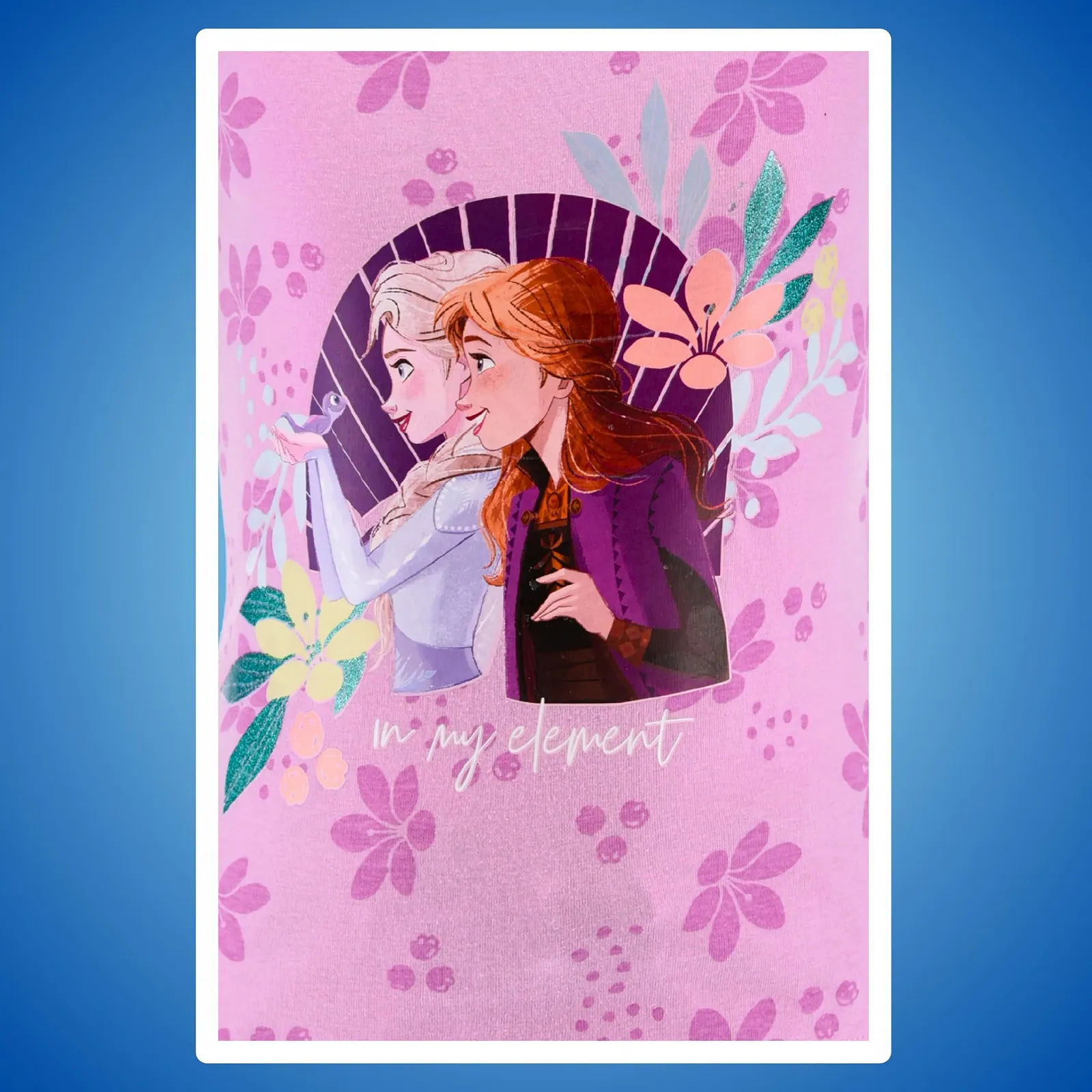 Піжама Disney Frozen для дівчат, комплект з 2 предметів, м'яка бавовняна піжама з дизайном Ельзи, Анни та Бруні, фото №4 Піжама Disney Frozen для дівчат, комплект з 2 предметів, м'яка бавовняна піжама з дизайном Ельзи, Анни та Бруні, фото №4