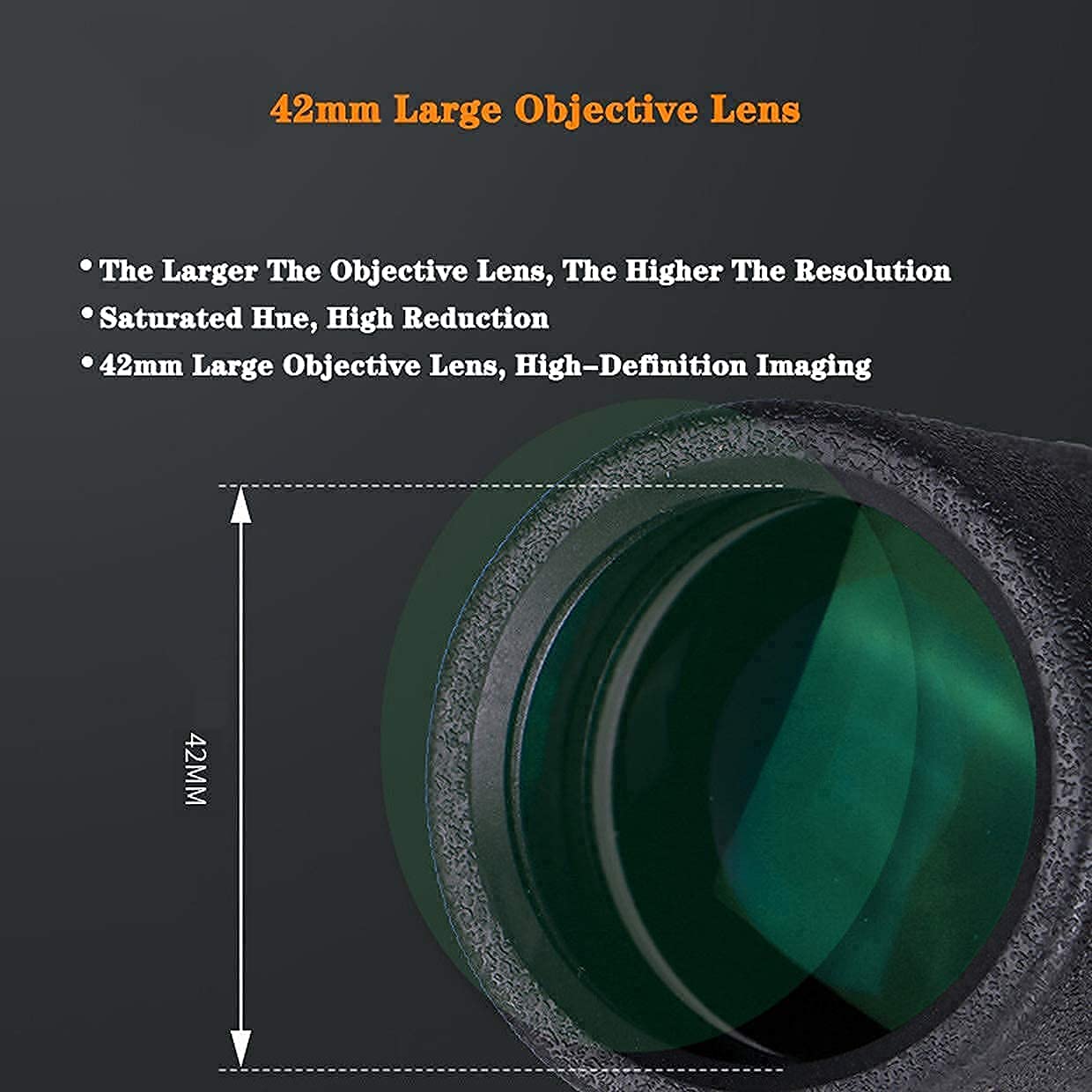Телескоп JYCCH Super Telephoto Zoom 10x42 Водонепроницаемый с многослойными покрытиями линз Призма Bak4 Фмц Линза, фото №7
