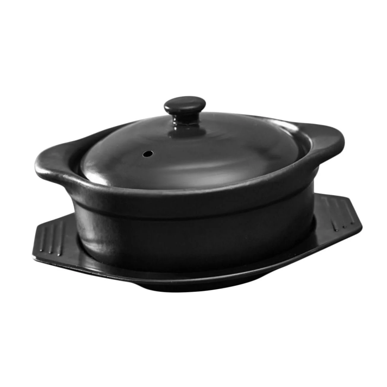 Кастрюля керамическая с крышкой для супа, тушения и риса высококачественная, фото №1