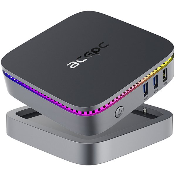 Міні-ПК Acepc PicoBox Pro AK1 / Intel N100 / RAM 16GB / SSD 512GB / LAN / Wi-Fi / Bluetooth / Windows 11 / Сірий, фото №1