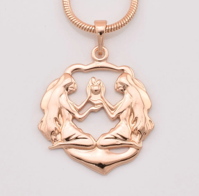 Кулон знак зодіаку-Близнюки для жінок, фото №2