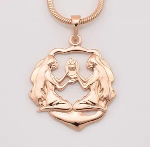 Кулон позолочений жіночий Близнюки synthetic.ua - Фото 1