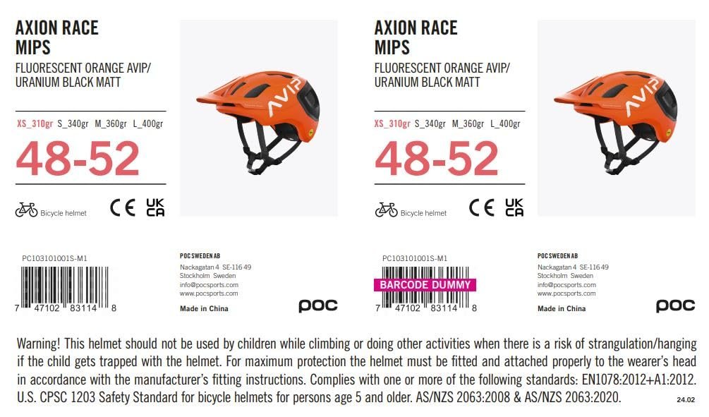 Шолом велосипедний POC Axion Race MIPS Захист для трейлрайдерів, фото №7