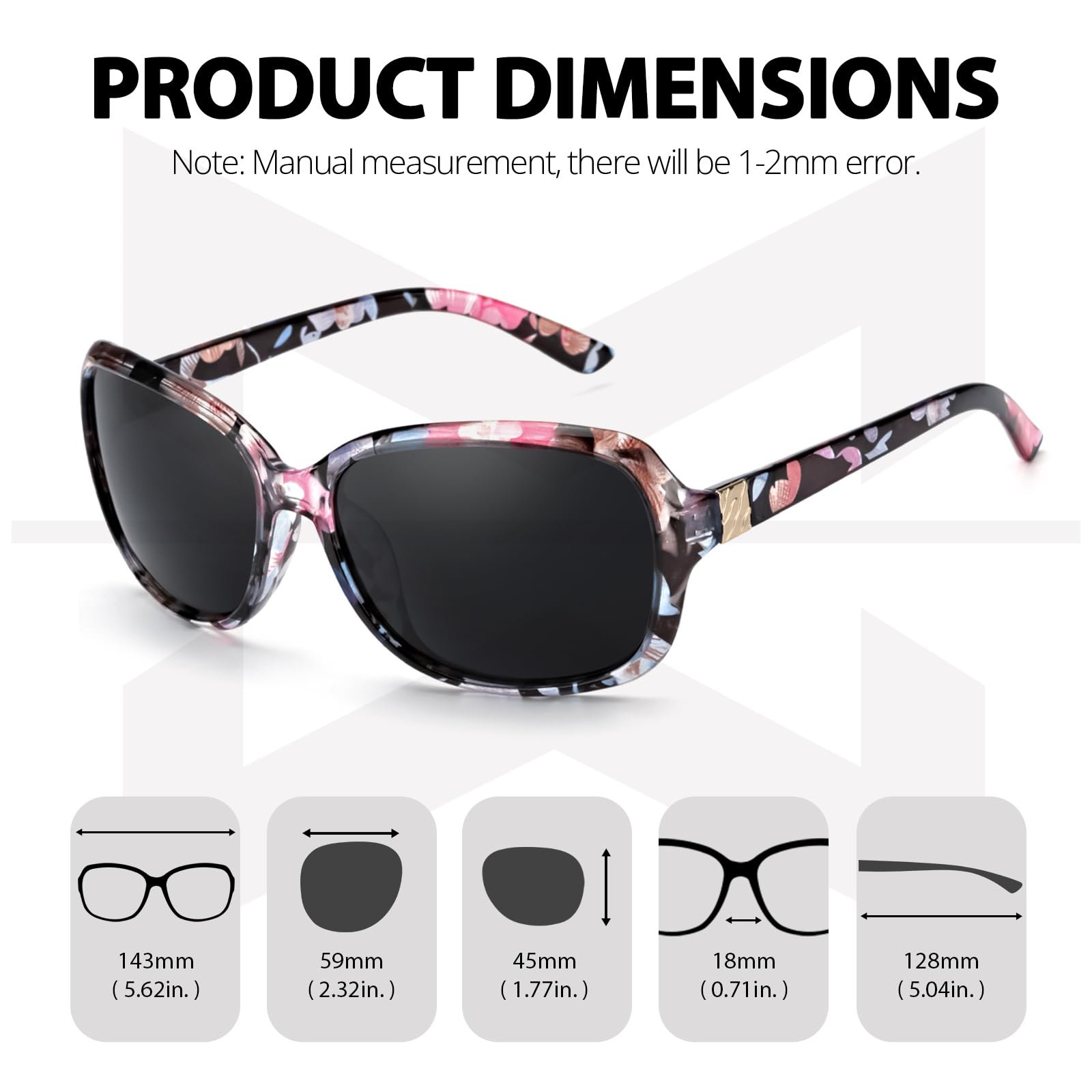 Поляризовані Жіночі Сонцезахисні Окуляри (2 шт. в упаковці) Myiaur UV400, фото №5