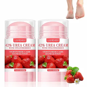 Крем для ног Pack of 2 Urea 42% с клубникой увлажняющий от мозолей для очень сухой кожи стоп, пяток, коленей и рук 40 г - Фото 1