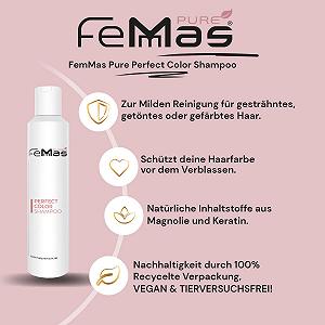 Шампунь Femmas Pure Perfect Colour 200 мл & Маска Perfect Colour 200 мл для фарбованого, мелірованого і тонованого волосся synthetic.ua - Фото 1