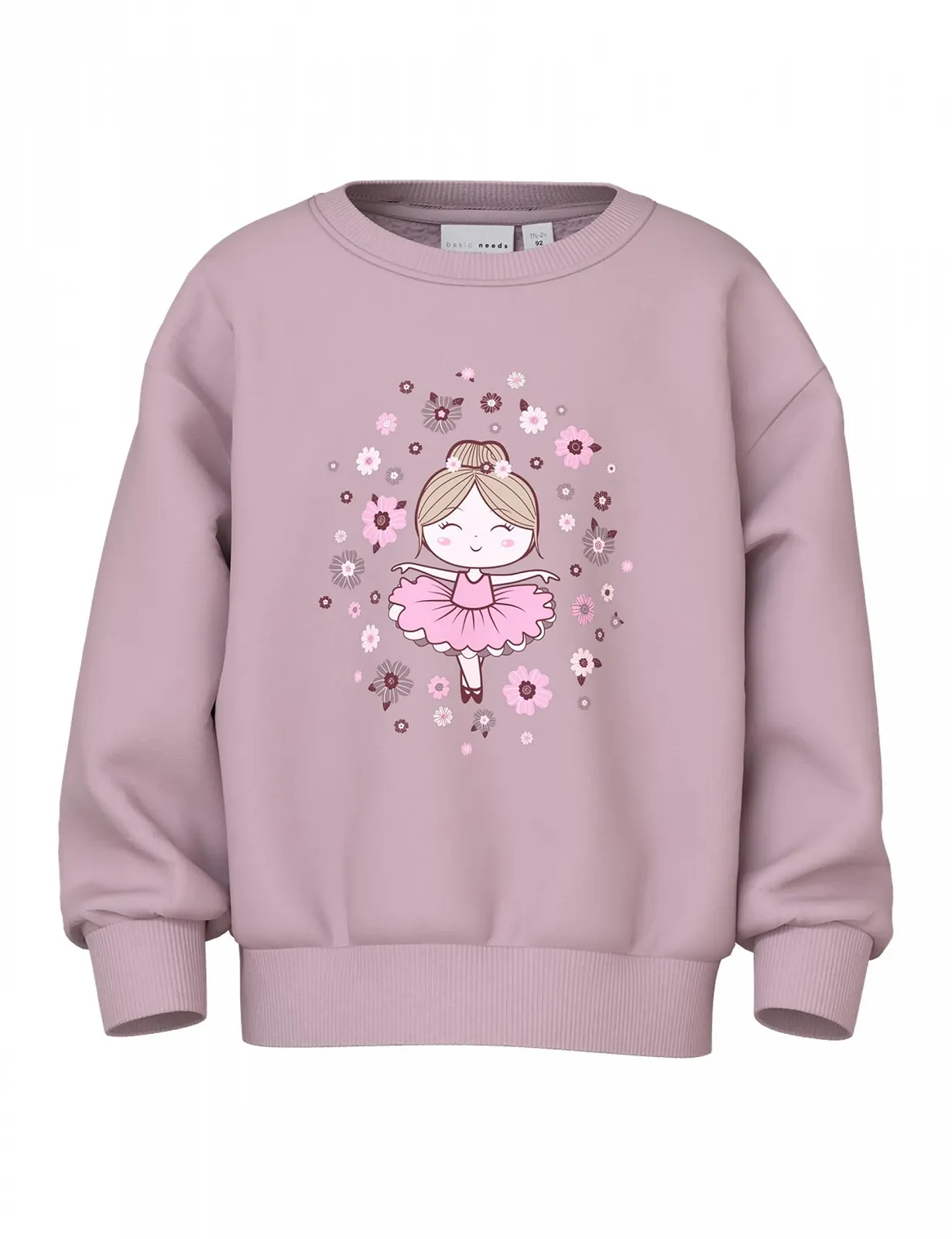 NAME IT Лонгслив Nmfviloui RLX Sweat Bru для девочек, фото №1