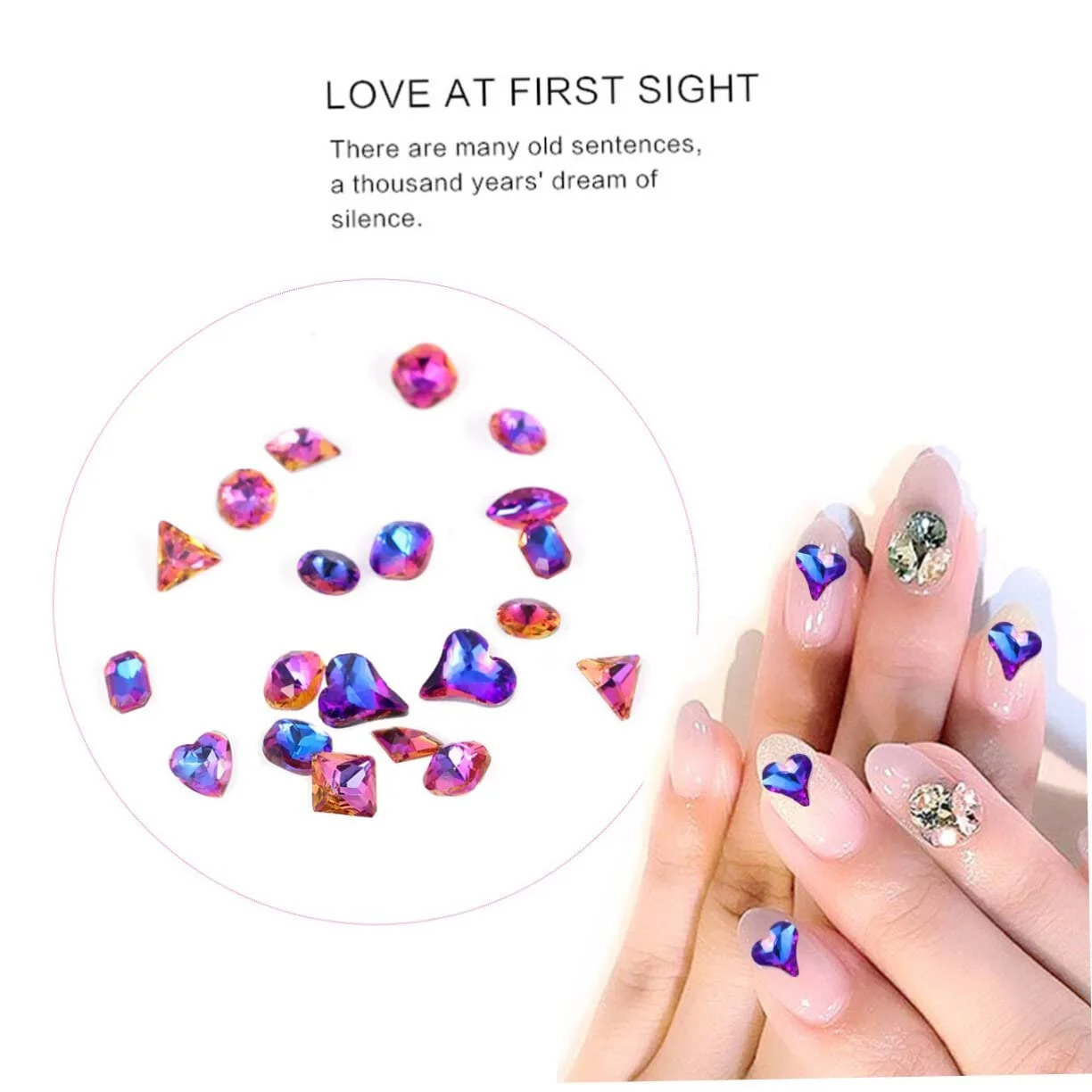 Наклейки для ногтей Toyvian 20 шт декоративные для ногтей украшения для ногтей маникюрные аксессуары подходят для DIY дизайна ногтей дома, фото №4