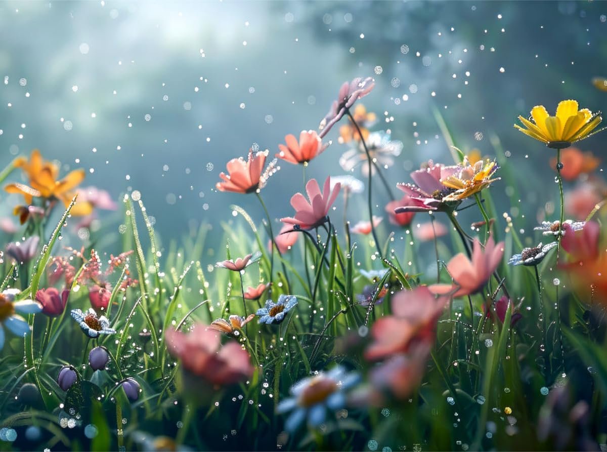 Пазлы CALVENDO Flower Meadow in the Early Morning 2000 элементов 90 x 67 см, фото №2