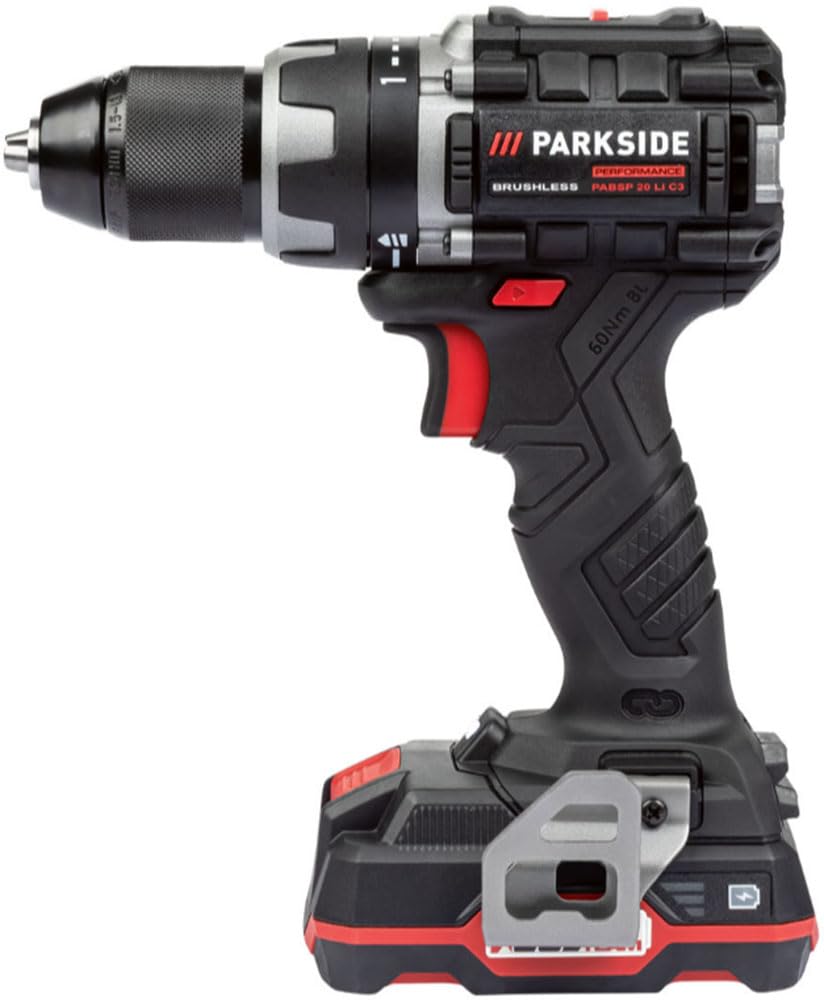 Дрель-шуруповерт Parkside Performance® PABSP 20 Li C3 20 В Беспроводной с аккумулятором (2 Ач) и зарядным устройством (2,4 А), фото №2