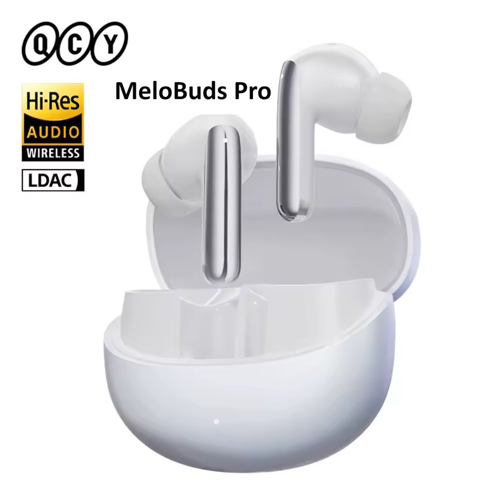 Наушники QCY MeloBuds Pro Hi-Res LDAC Hybrid ANC BT5.3 White, фото №1