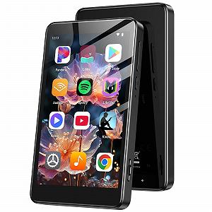 MP3-плеер AGPTEK 96GB с Bluetooth и WiFi, 4-дюймовый сенсорный экран, Android 14, MP4, поддержка Audible, приложения, FM-радио, Amazon Music, до 1 TB, черный - Фото 1