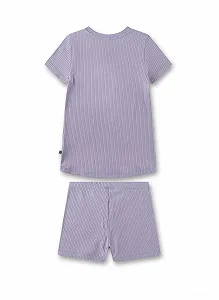 Пижама Sanetta для девочек, шорты, фиолетовая synthetic.ua - Фото 1