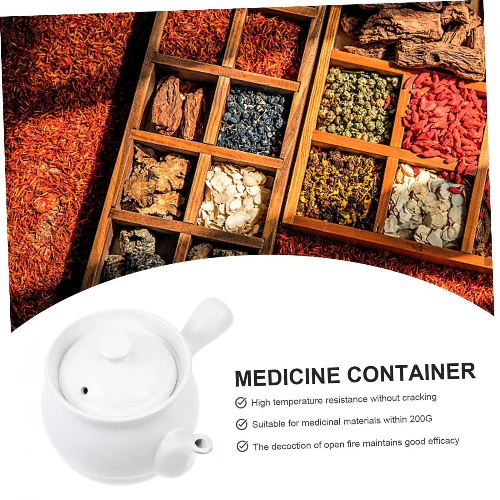 Керамічний горщик для ліків BESTYASH для газової плити термостійкий 200 г, фото №9