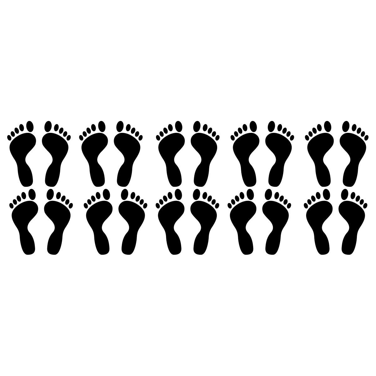 Наклейка на стіну Wandkings Footprints 10 x 11 см 33 кольори Black, фото №3