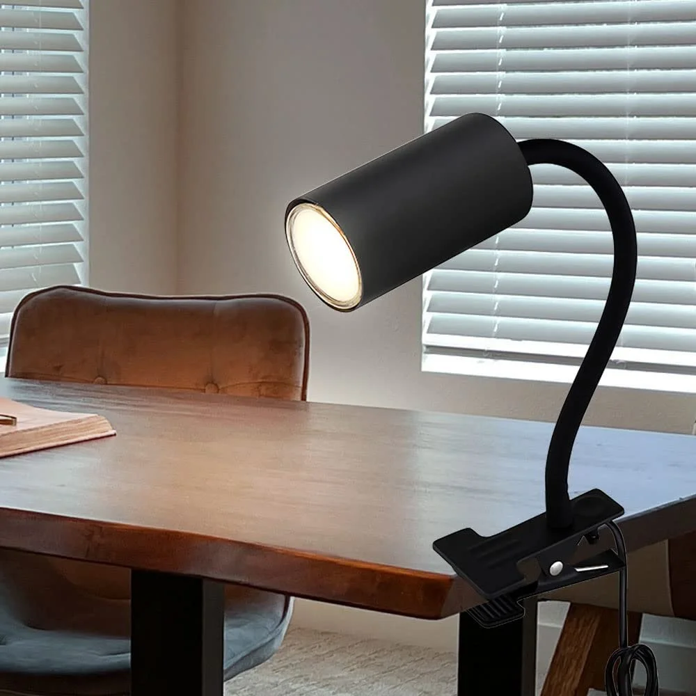 Настольная лампа-зажим Globo Matt Metal 41 см Черный матовый, фото №3