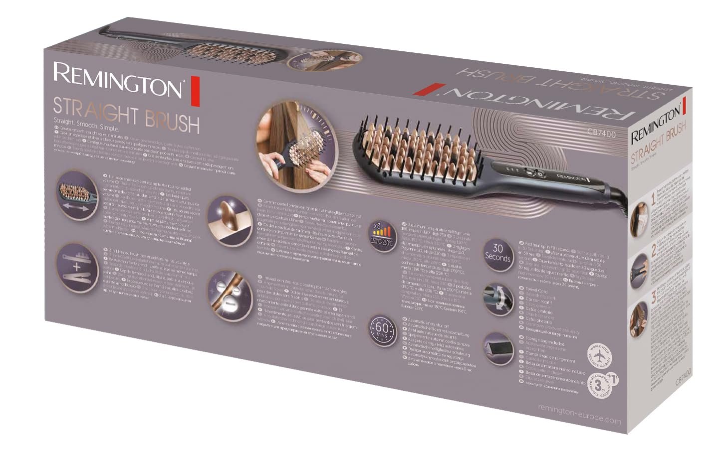 Щітка-випрямляч Remington CB7400 Ceramic Black, фото №10