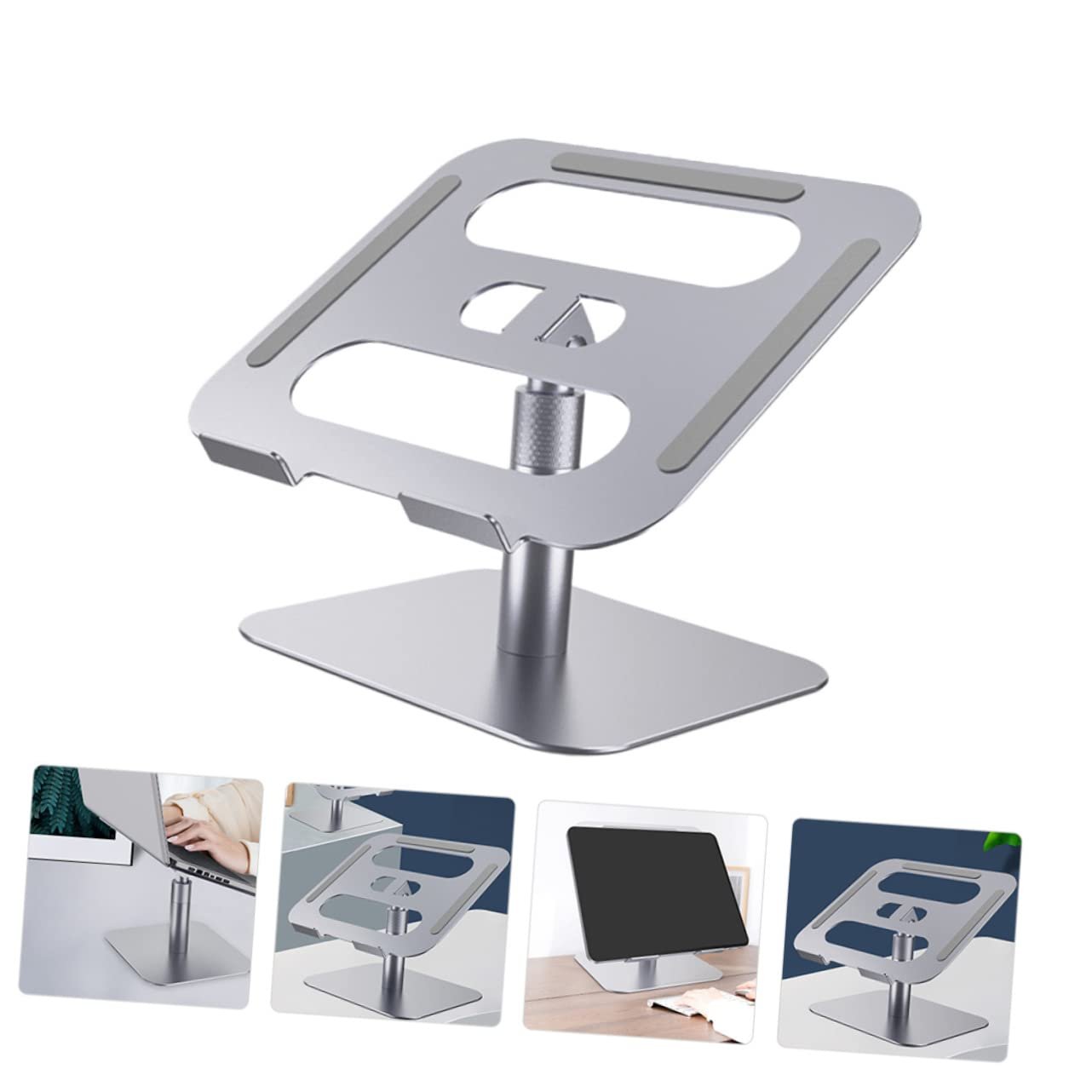 Подставка для ноутбука Регулируемая по высоте Складная Подставка для ноутбука для офиса и игр Портативная Серебристый Эргономичный дизайн, фото №3 Подставка для ноутбука Регулируемая по высоте Складная Подставка для ноутбука для офиса и игр Портативная Серебристый Эргономичный дизайн, фото №3