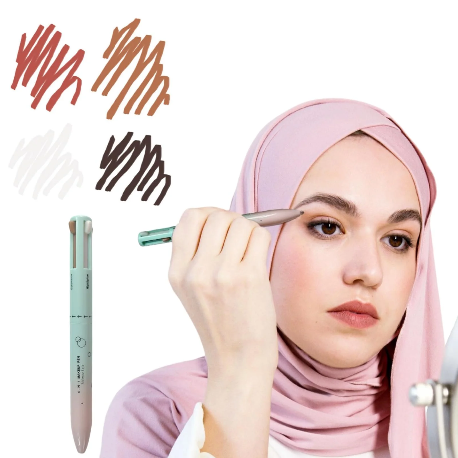 Ручка Makeup 4-в-1 Waterproof Multifunctional Cosmetic Pen, фото №1 Ручка Makeup 4-в-1 Waterproof Multifunctional Cosmetic Pen, фото №1