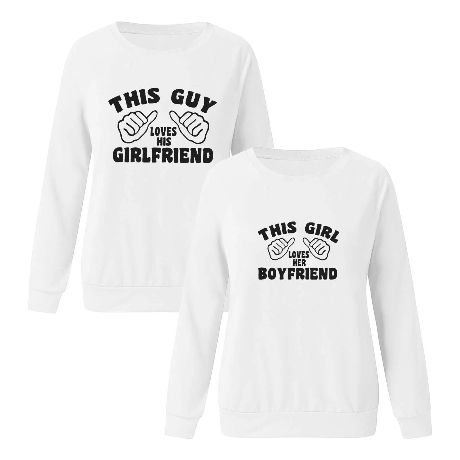 Женский свитер Generisch Валентина, принт с обещанием, блузка, круглый вырез, длинный рукав, фото №5