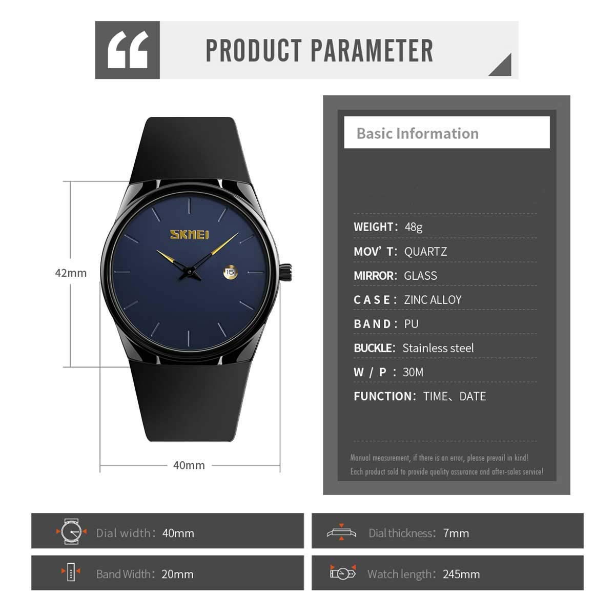 Чоловічий годинник findtime Minimalist Ultra Thin Quartz Date Display, фото №6