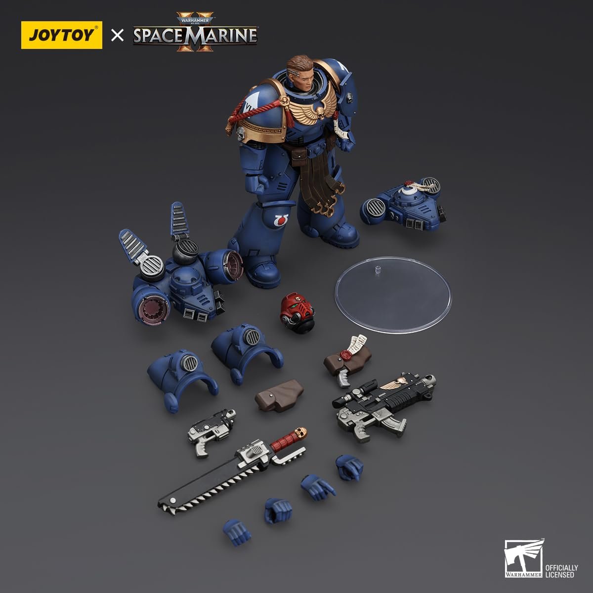 Фігурка Joytoy Warhammer 40K Space Marines 2 Ультрамарини Сержант Гадріель JT00065, Game Special Limited Edition, колекційна, масштаб 1/18, фото №7